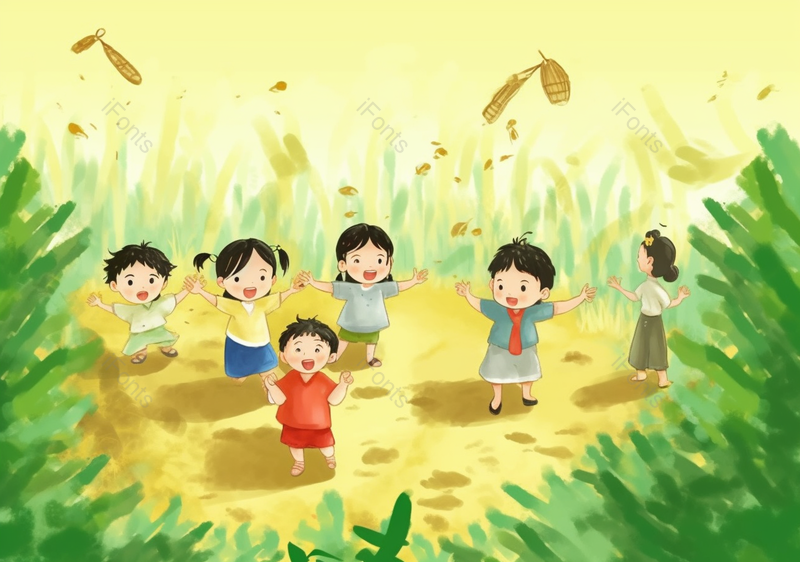 春游欢乐森林儿童插画手绘背景,插画/手绘图,插画/手绘图库,插画/手绘图下载,插画/手绘